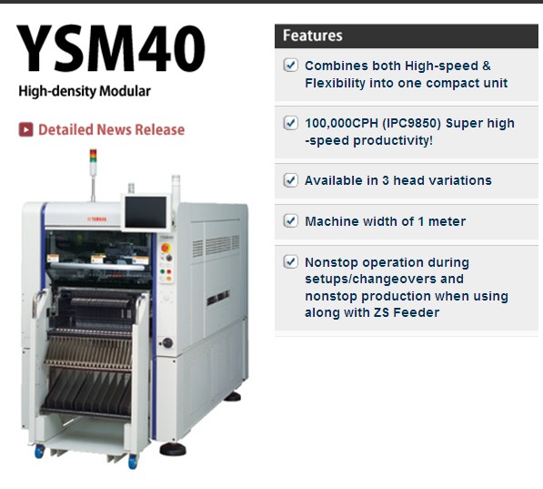 YAMAHA SM40SMT machine